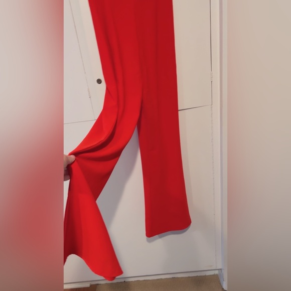 Nwot revolve by the way off the shoulder wide leg  red jumpsuit - Picture 4 of 10